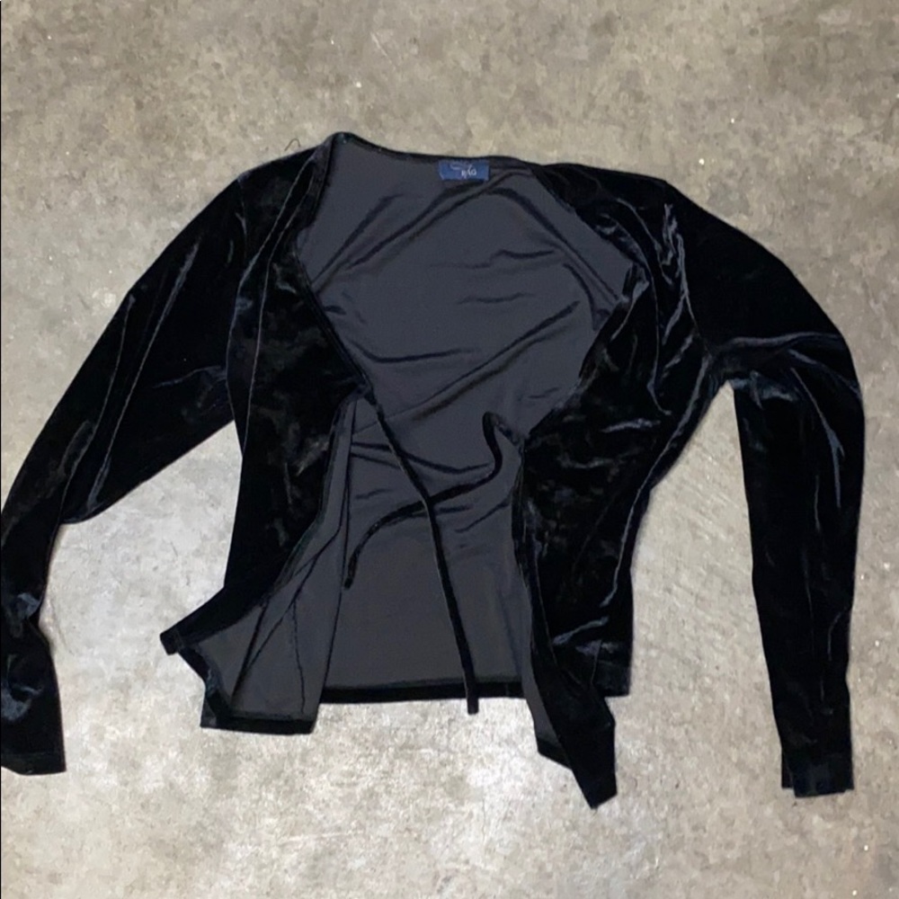 Velvet cropped sweater